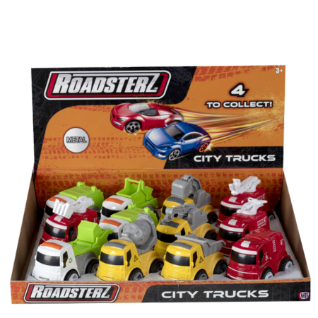 Roadsterz City Trucks 4 Assorted