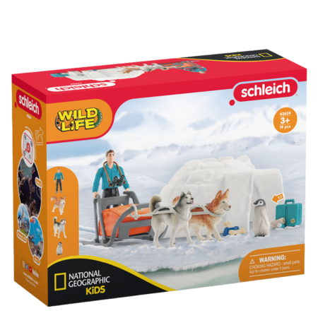 Schleich Wild Life Etelämanner-ekspedisiohahmot ja Varusteet