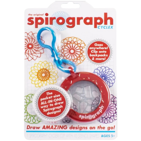 Spirograph Cyclex Clip Keychain