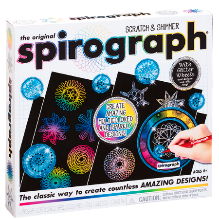 Spirograph The Original Scratch & Shimmer -piirustussarja - 28 palaa