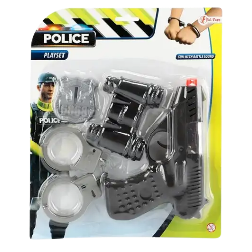 Toi-Toys Police S.W.A.T. Leikkisetti Lelupistoolilla, Käsiraudoilla ja Tarvikkeilla