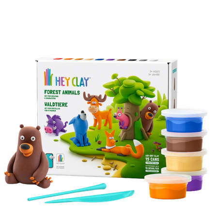 Tomy Hey Clay Metsäeläimet Muovailusetti – 15 kpl